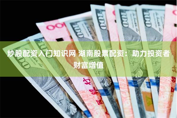 炒股配资入门知识网 湖南股票配资：助力投资者财富增值